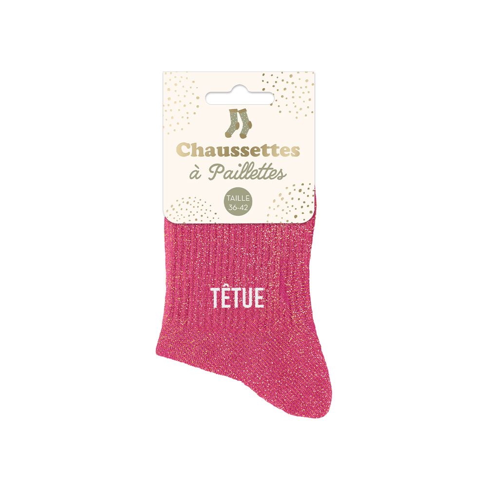 Chaussettes paillettes têtue